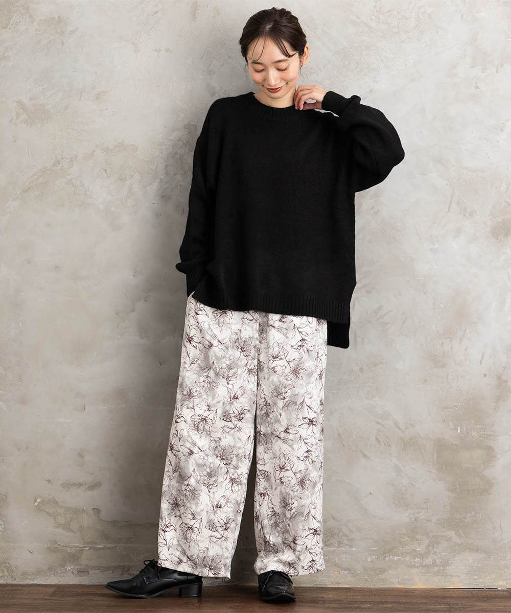 【sabstreet bis】【web限定】ヤクタッチクルーネックニット