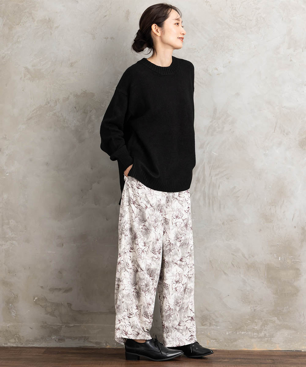 【sabstreet bis】【web限定】ヤクタッチクルーネックニット