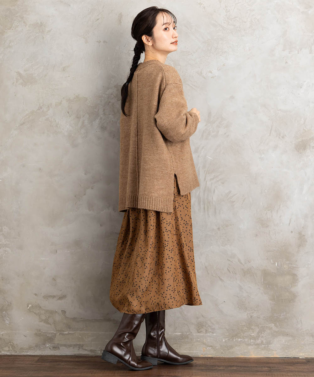 【sabstreet bis】【web限定】ヤクタッチクルーネックニット