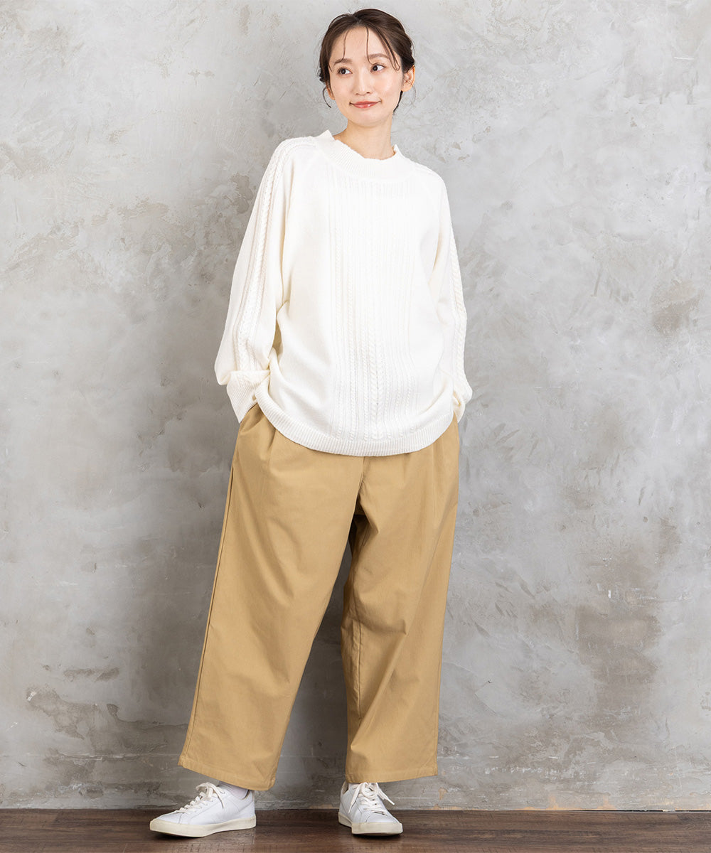 【sabstreet bis】【web限定】 Aラインケーブルニットプルオーバー【先行予約】