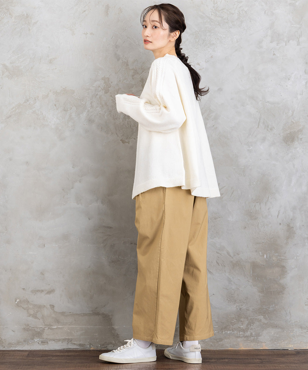 【sabstreet bis】【web限定】 Aラインケーブルニットプルオーバー【先行予約】