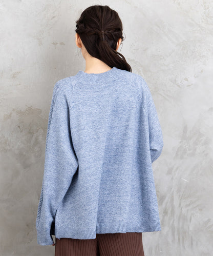 【sabstreet bis】【web限定】 Aラインケーブルニットプルオーバー【先行予約】