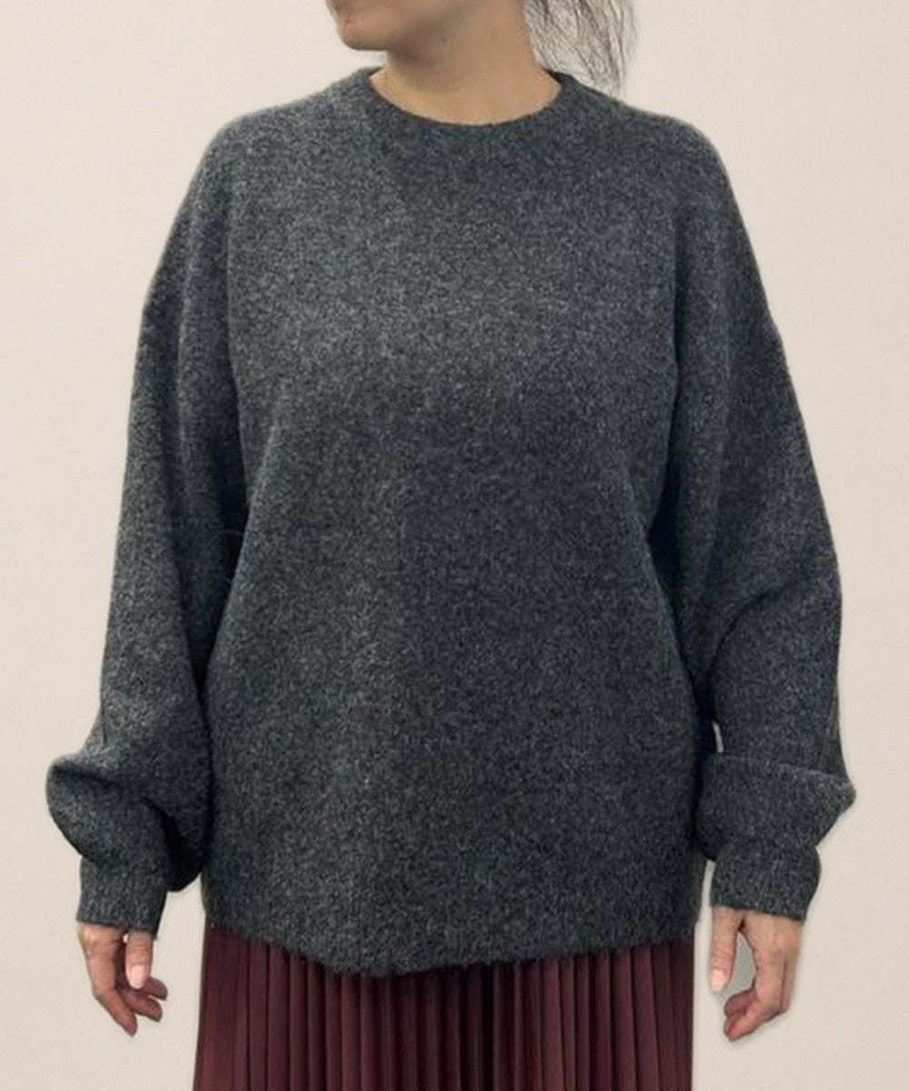 【sabstreet bis】【web限定】 クルーネック杢ニット