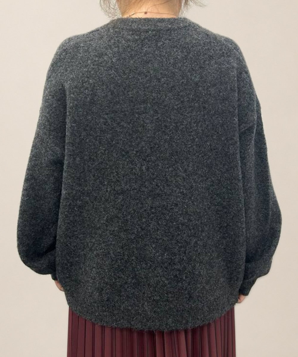 【sabstreet bis】【web限定】 クルーネック杢ニット