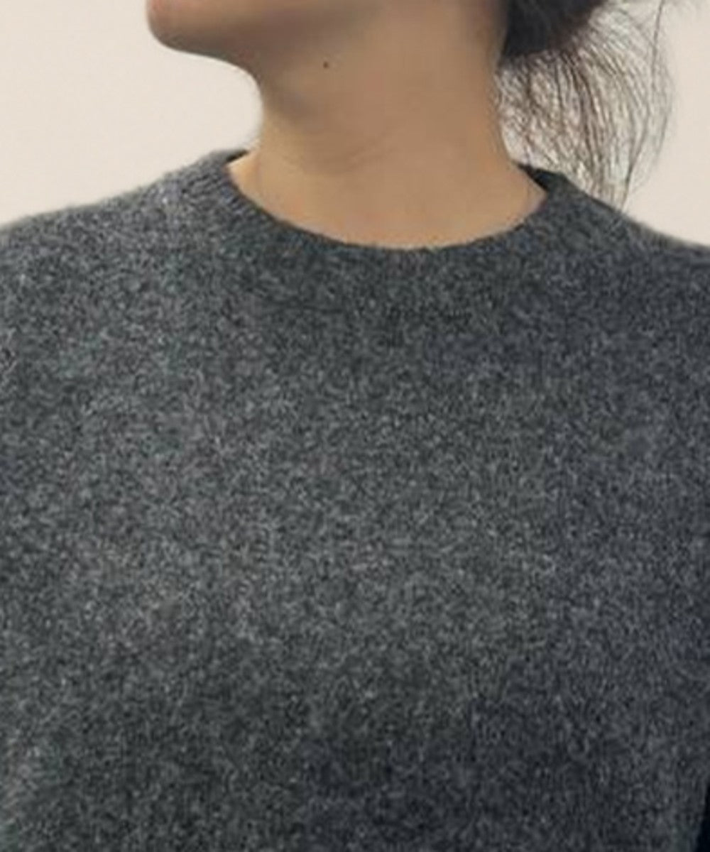 【sabstreet bis】【web限定】 クルーネック杢ニット
