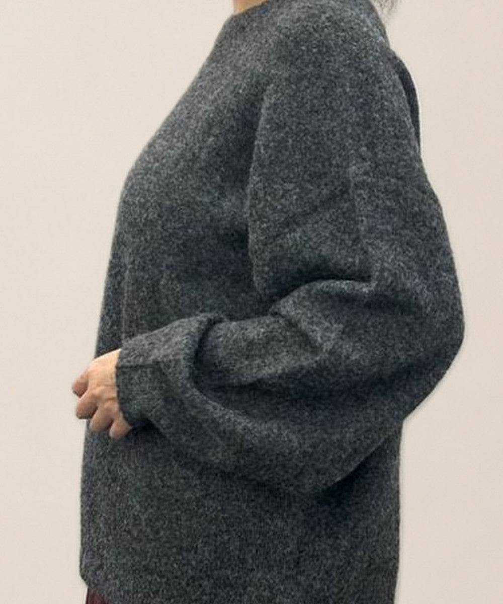 【sabstreet bis】【web限定】 クルーネック杢ニット