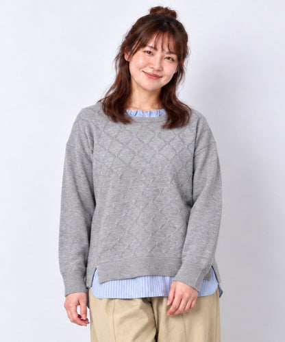 【sabstreet bis】【web限定】 フリルカラーレイヤードプルオーバーニット【先行予約】
