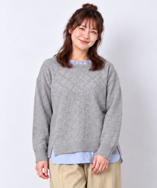 【sabstreet bis】【web限定】 フリルカラーレイヤードプルオーバーニット【先行予約】