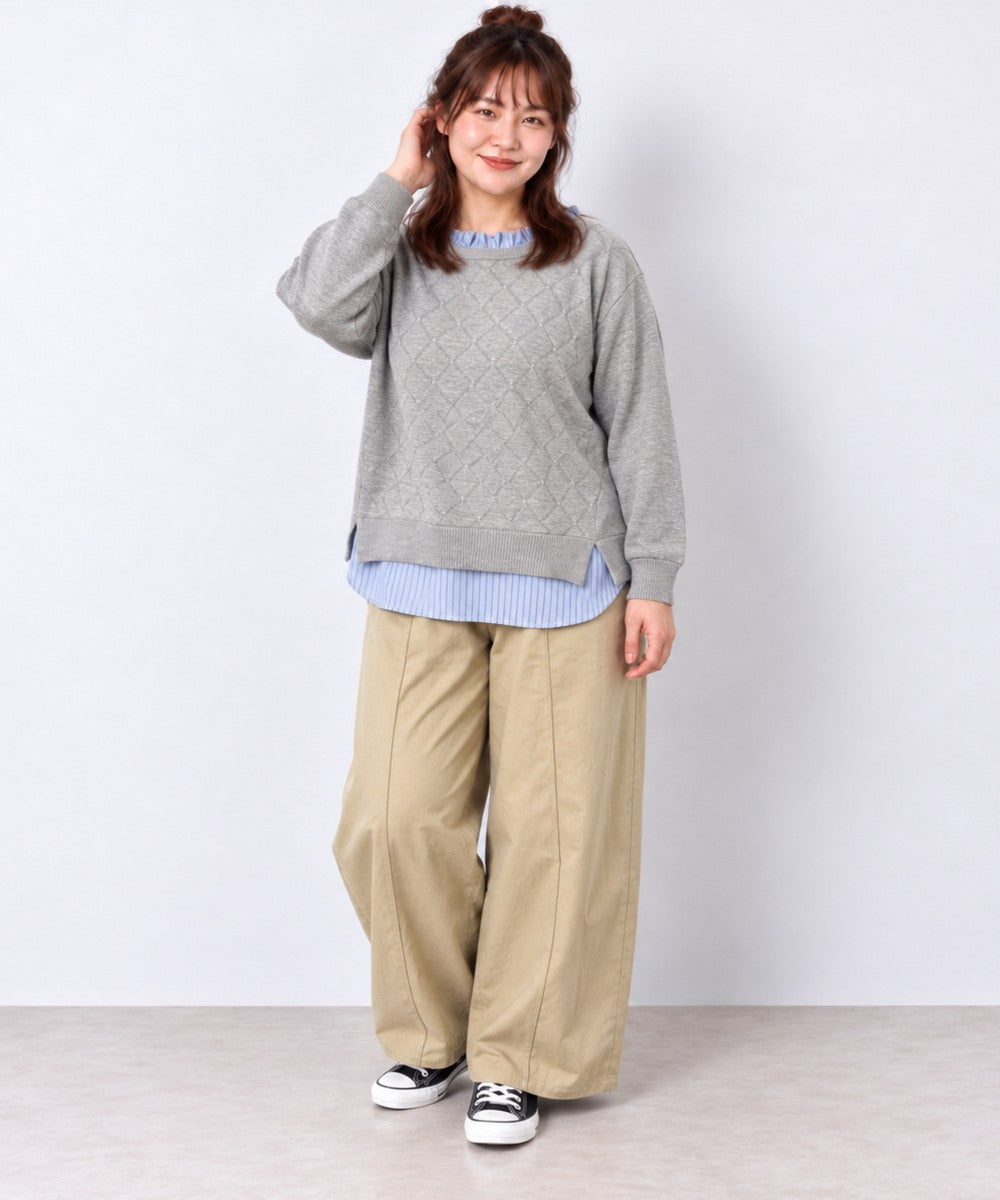 【sabstreet bis】【web限定】 フリルカラーレイヤードプルオーバーニット【先行予約】