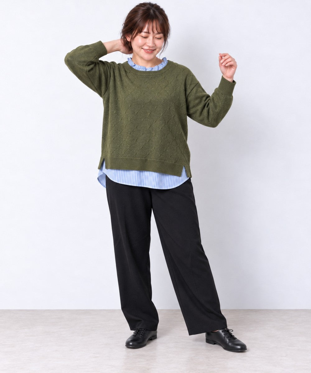 【sabstreet bis】【web限定】 フリルカラーレイヤードプルオーバーニット【先行予約】