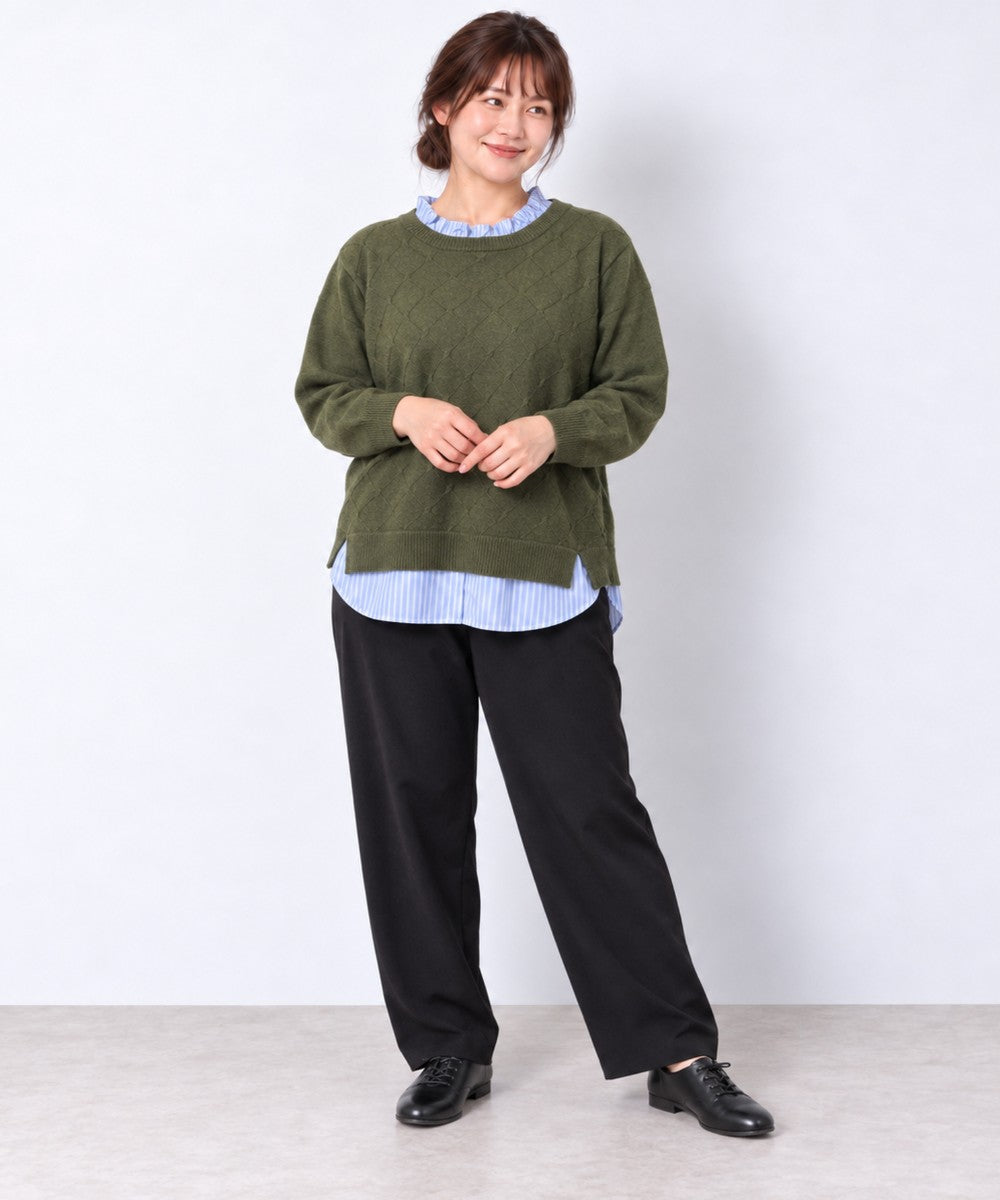【sabstreet bis】【web限定】 フリルカラーレイヤードプルオーバーニット【先行予約】