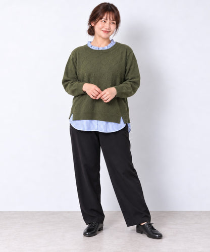 【sabstreet bis】【web限定】 フリルカラーレイヤードプルオーバーニット【先行予約】
