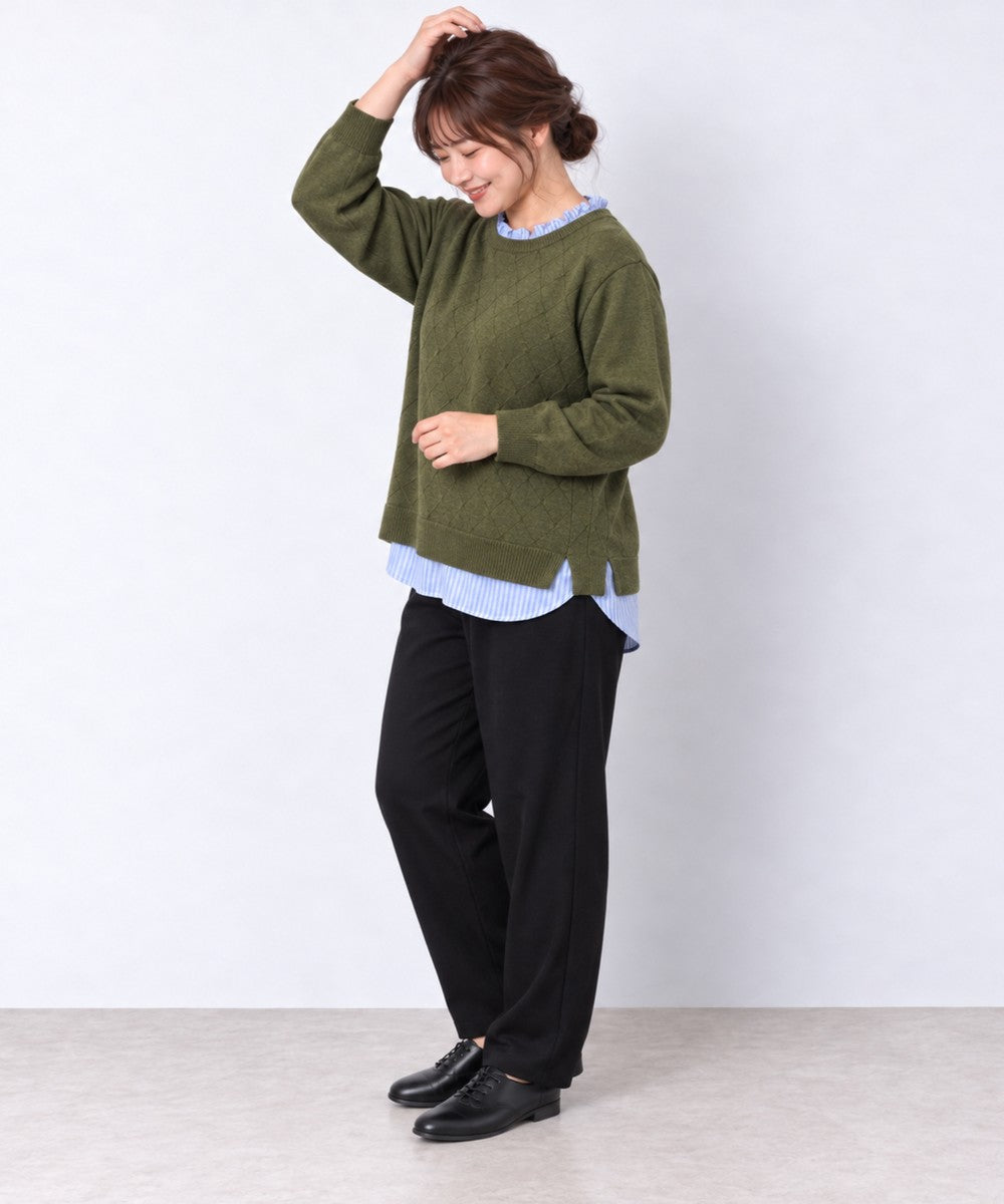 【sabstreet bis】【web限定】 フリルカラーレイヤードプルオーバーニット【先行予約】