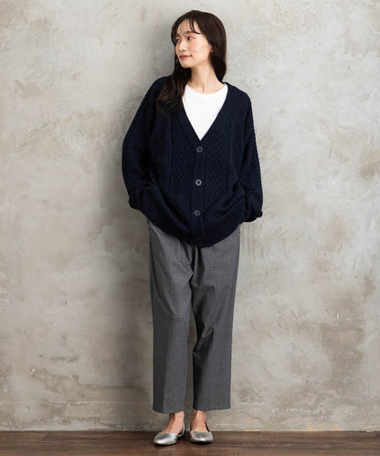 【sabstreet bis】【web限定】5Gケーブル柄アンサンブルニット