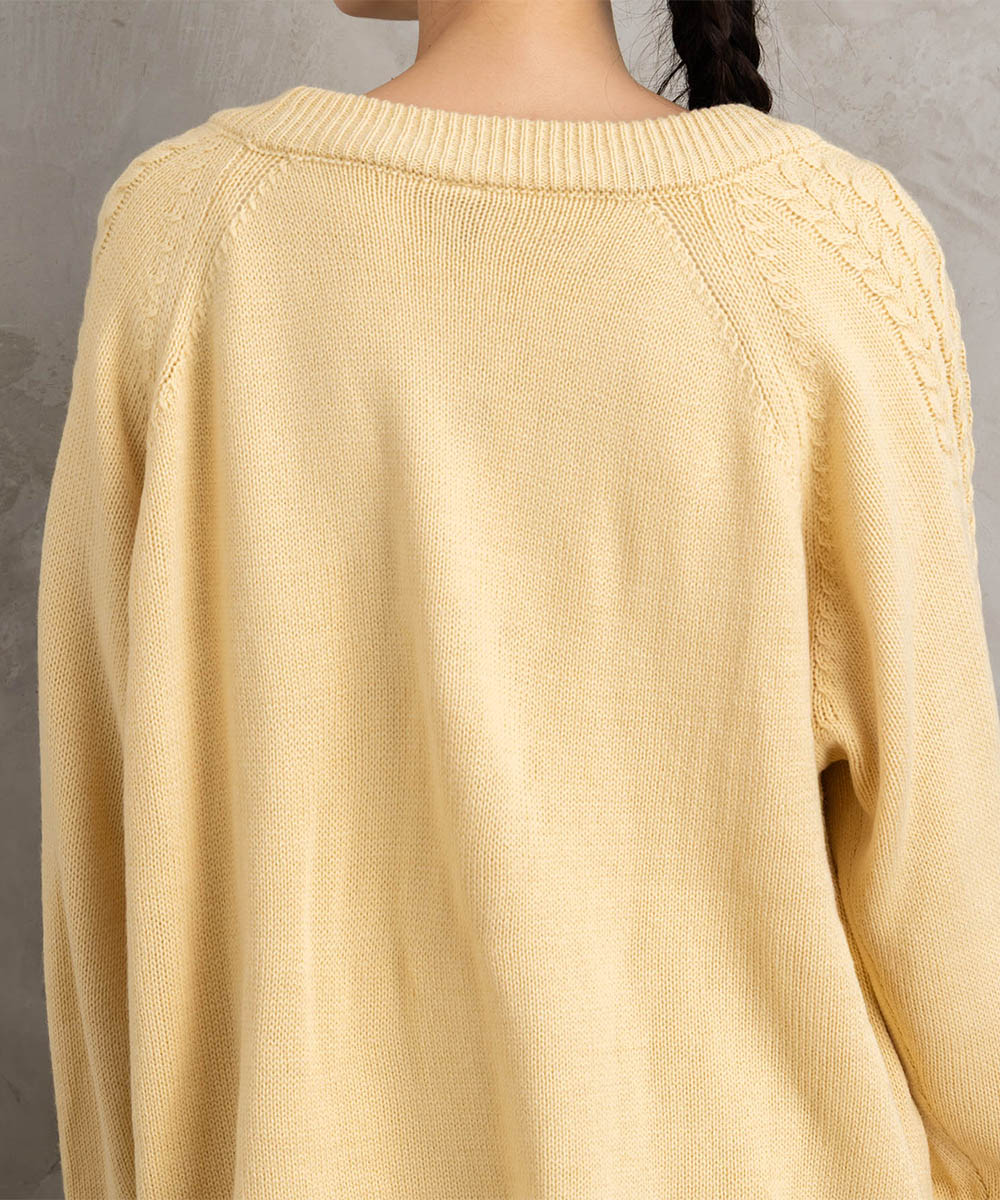 【sabstreet bis】【web限定】5Gケーブル柄アンサンブルニット