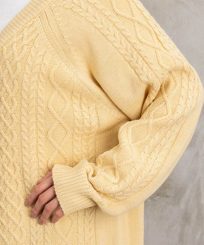 【sabstreet bis】【web限定】5Gケーブル柄アンサンブルニット