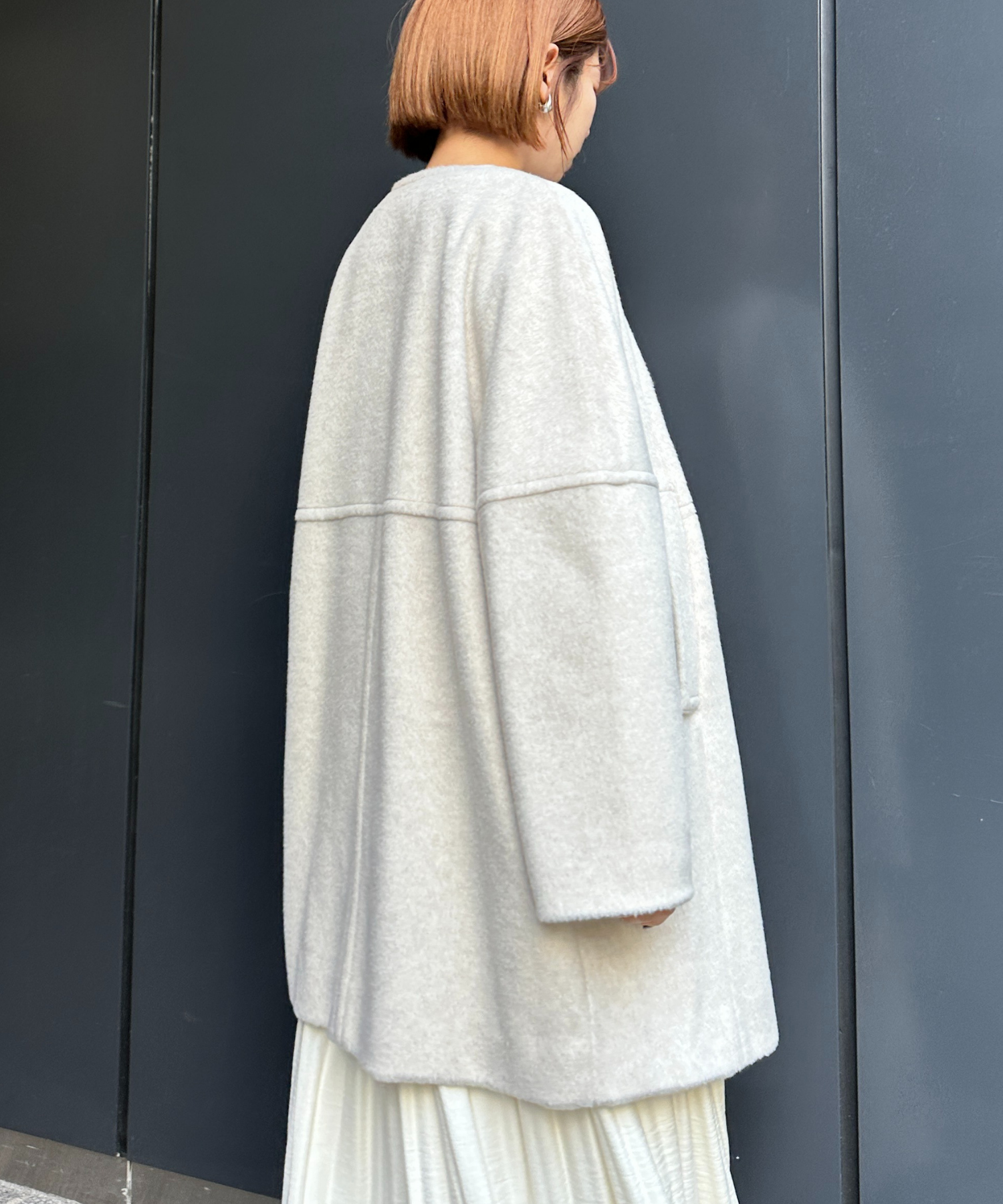 【SEADRAKE】【R】ニットシャギーウールミドルコート