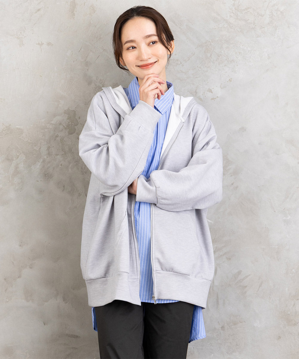 【sabstreet bis】【web限定】15号(3L) ダンボールジップパーカー