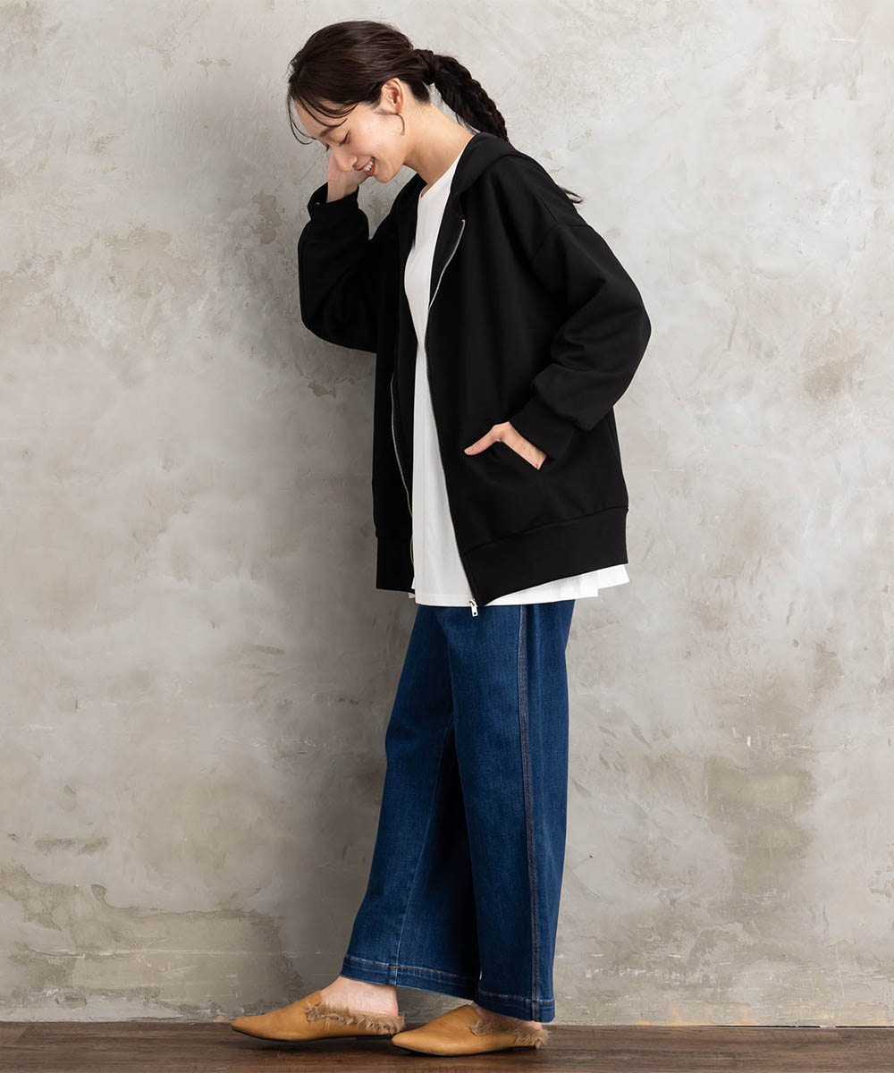 【sabstreet bis】【web限定】15号(3L) ダンボールジップパーカー