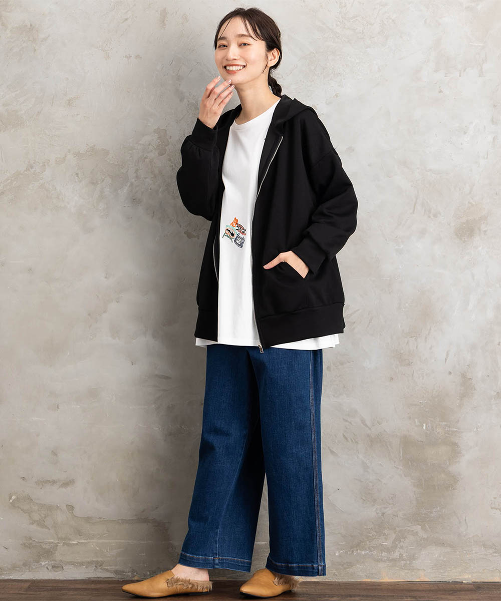 【sabstreet bis】【web限定】15号(3L) ダンボールジップパーカー