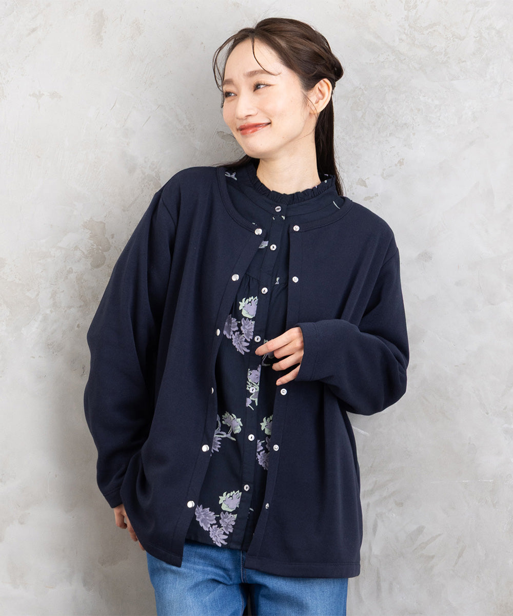 【sabstreet bis】【web限定】 ドットボタンカーディガン