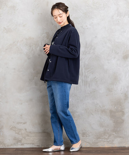 【sabstreet bis】【web限定】 ドットボタンカーディガン