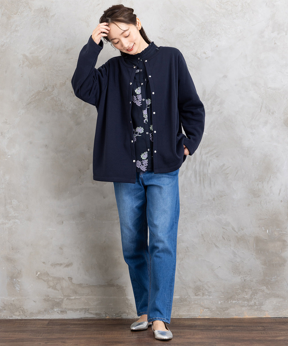 【sabstreet bis】【web限定】 ドットボタンカーディガン