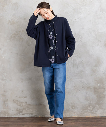 【sabstreet bis】【web限定】 ドットボタンカーディガン