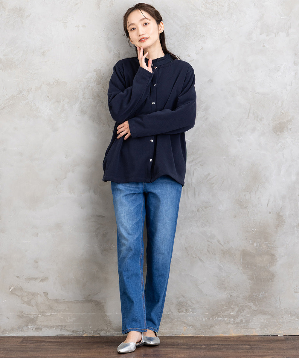 【sabstreet bis】【web限定】 ドットボタンカーディガン