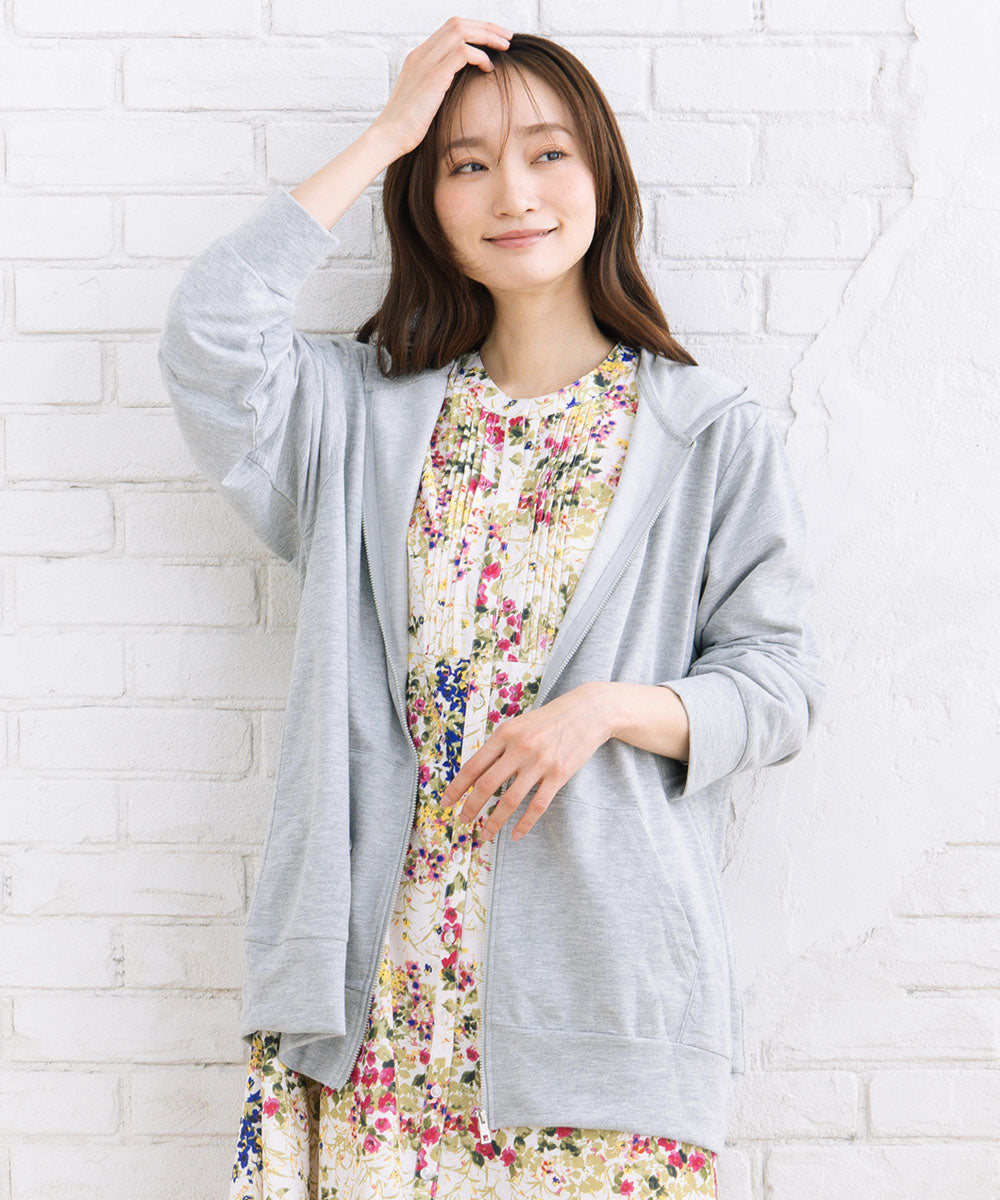 【sabstreet bis】【web限定】 【吸水速乾】裏毛ジップパーカー