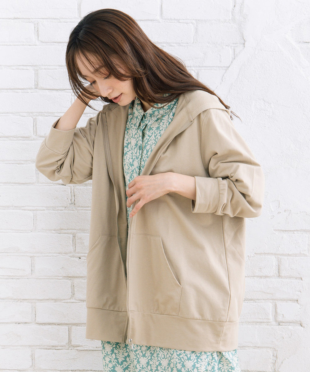 【sabstreet bis】【web限定】 【吸水速乾】裏毛ジップパーカー