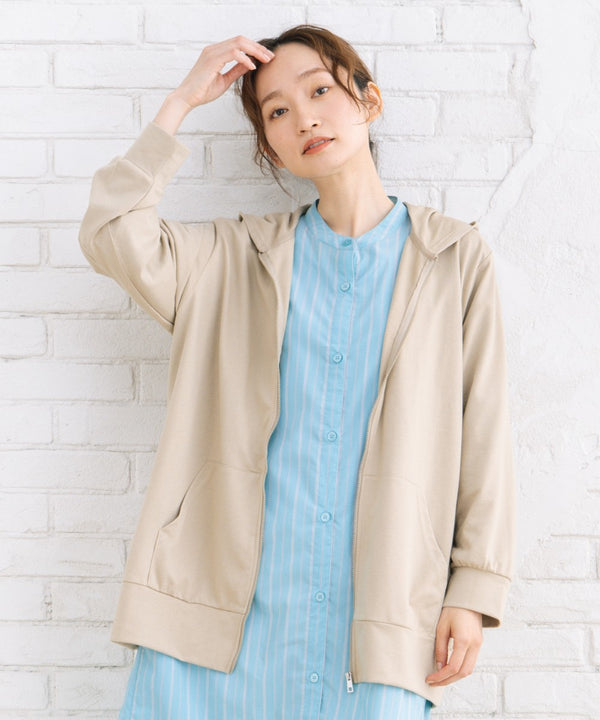 【sabstreet bis】【web限定】 【吸水速乾】裏毛ジップパーカー