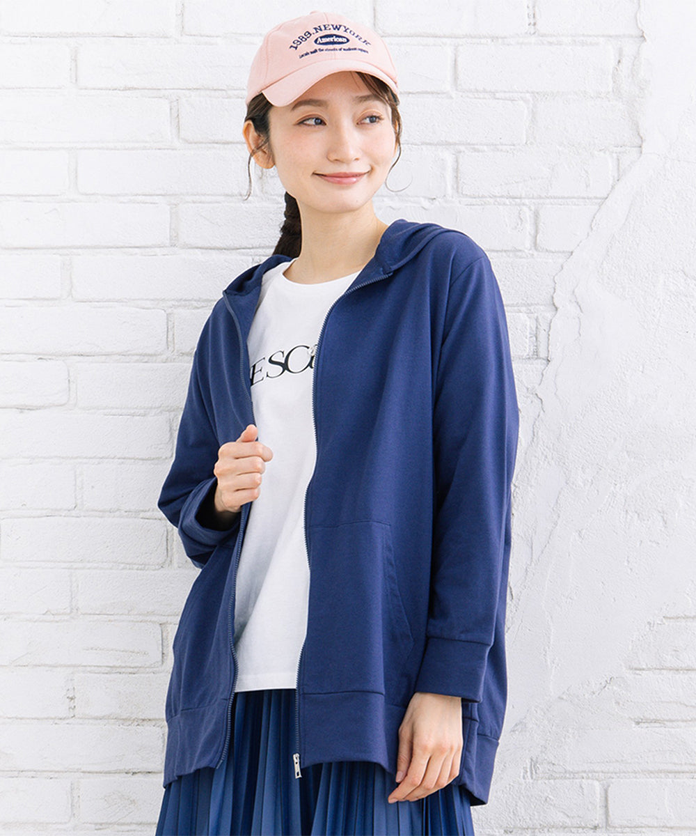 【sabstreet bis】【web限定】 【吸水速乾】裏毛ジップパーカー