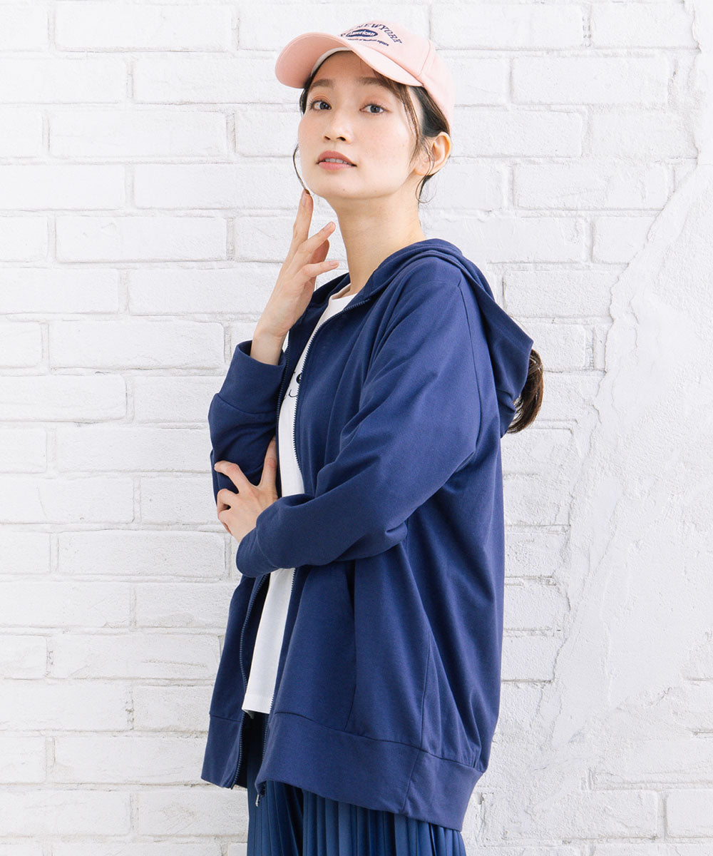 【sabstreet bis】【web限定】 【吸水速乾】裏毛ジップパーカー