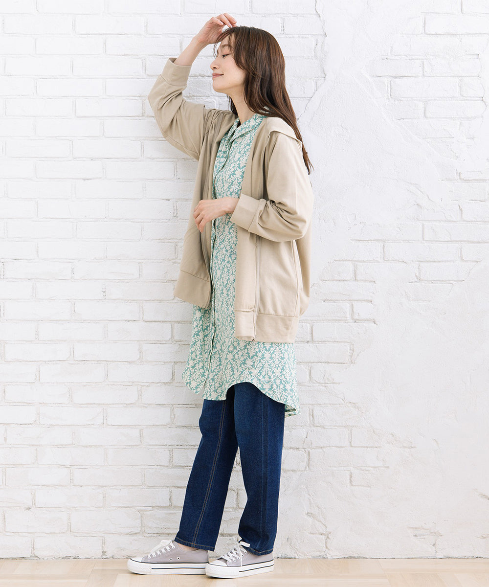 【sabstreet bis】【web限定】 【吸水速乾】裏毛ジップパーカー