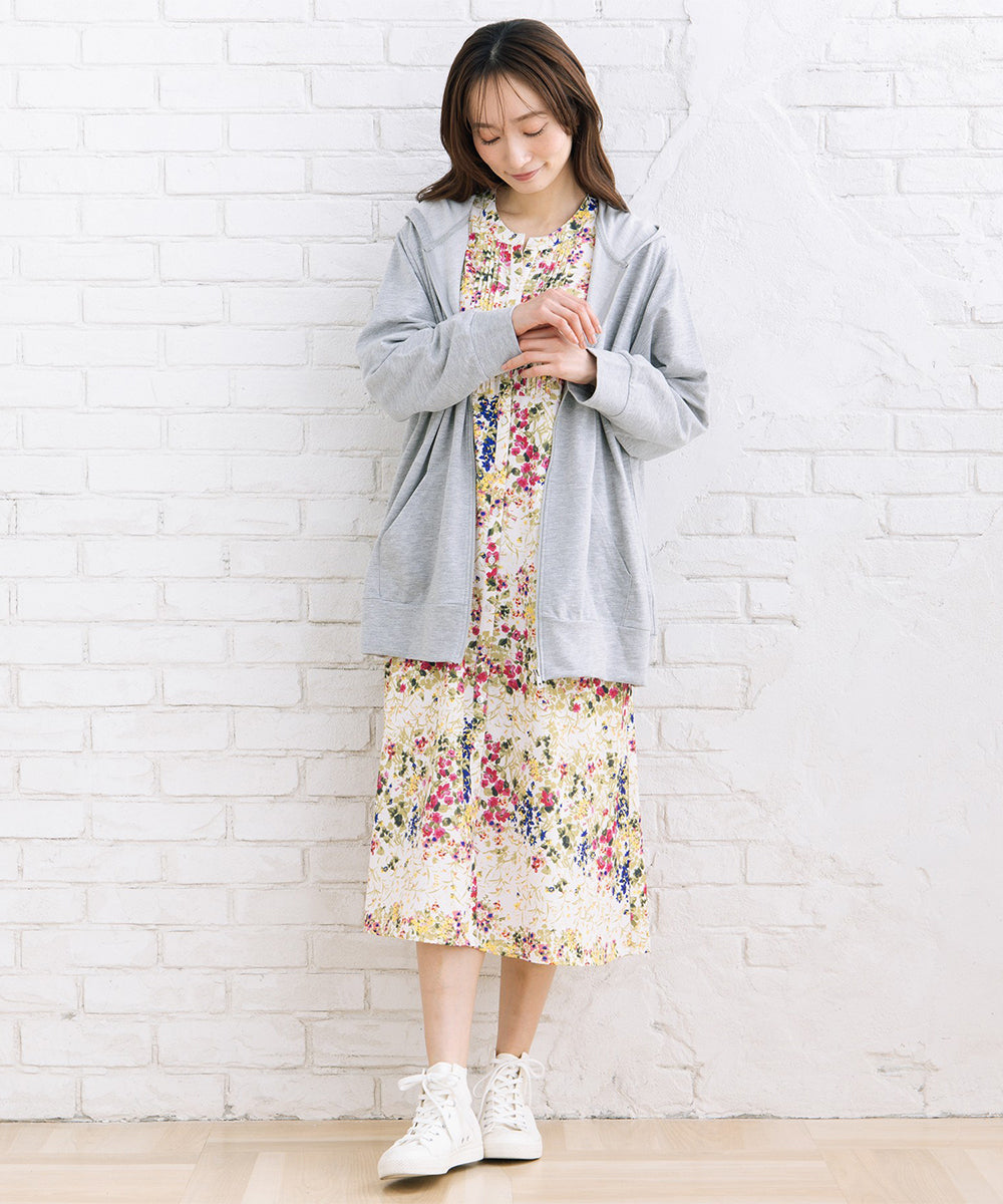 【sabstreet bis】【web限定】 【吸水速乾】裏毛ジップパーカー