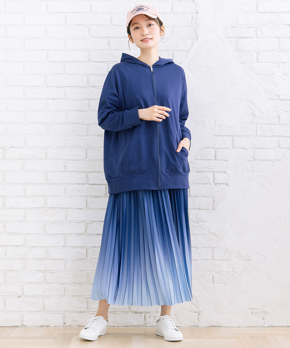 【sabstreet bis】【web限定】 【吸水速乾】裏毛ジップパーカー