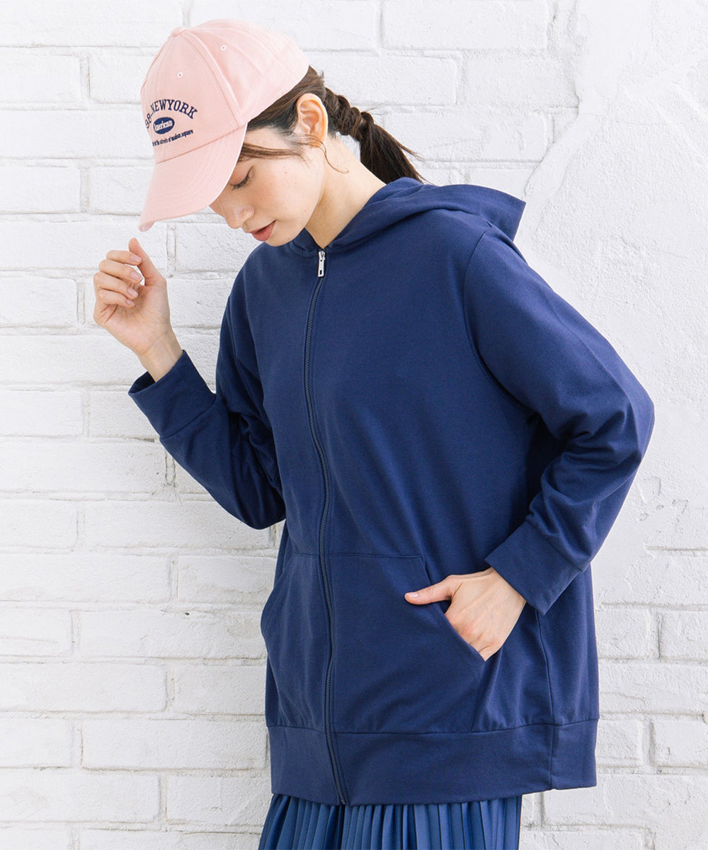 【sabstreet bis】【web限定】 【吸水速乾】裏毛ジップパーカー