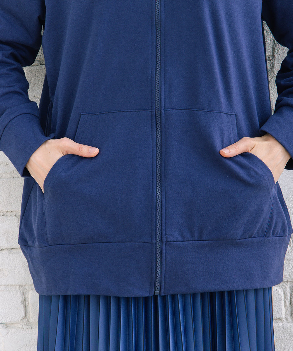 【sabstreet bis】【web限定】 【吸水速乾】裏毛ジップパーカー