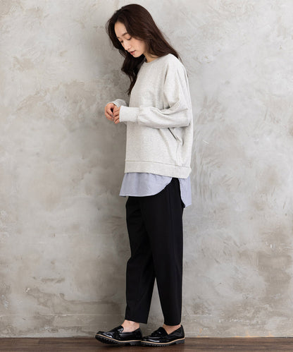 【sabstreet bis】【web限定】シャツレイヤードスウェット