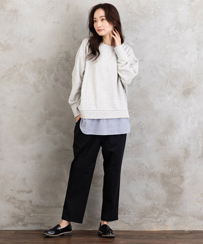 【sabstreet bis】【web限定】シャツレイヤードスウェット