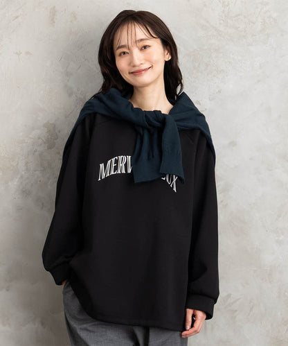 【sabstreet bis】【web限定】ボートネックロゴスウェット