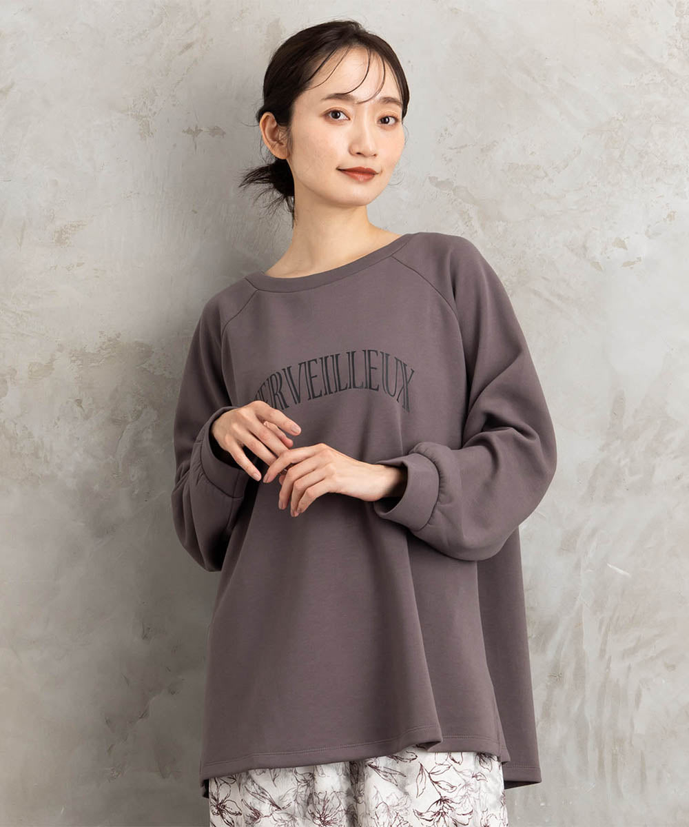 【sabstreet bis】【web限定】ボートネックロゴスウェット