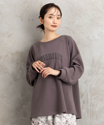 【sabstreet bis】【web限定】ボートネックロゴスウェット