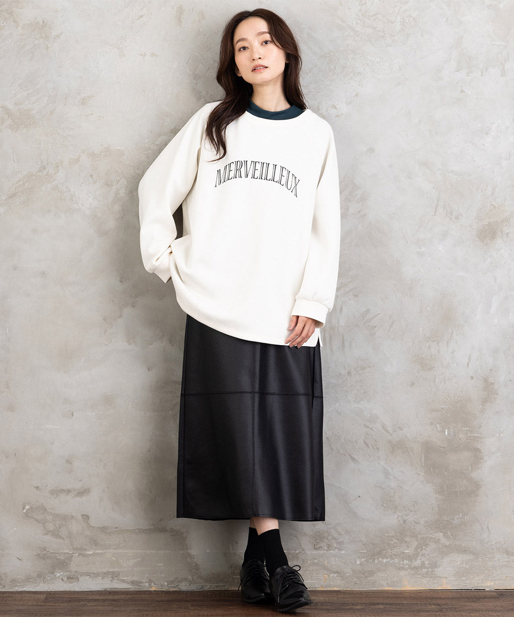 【sabstreet bis】【web限定】ボートネックロゴスウェット