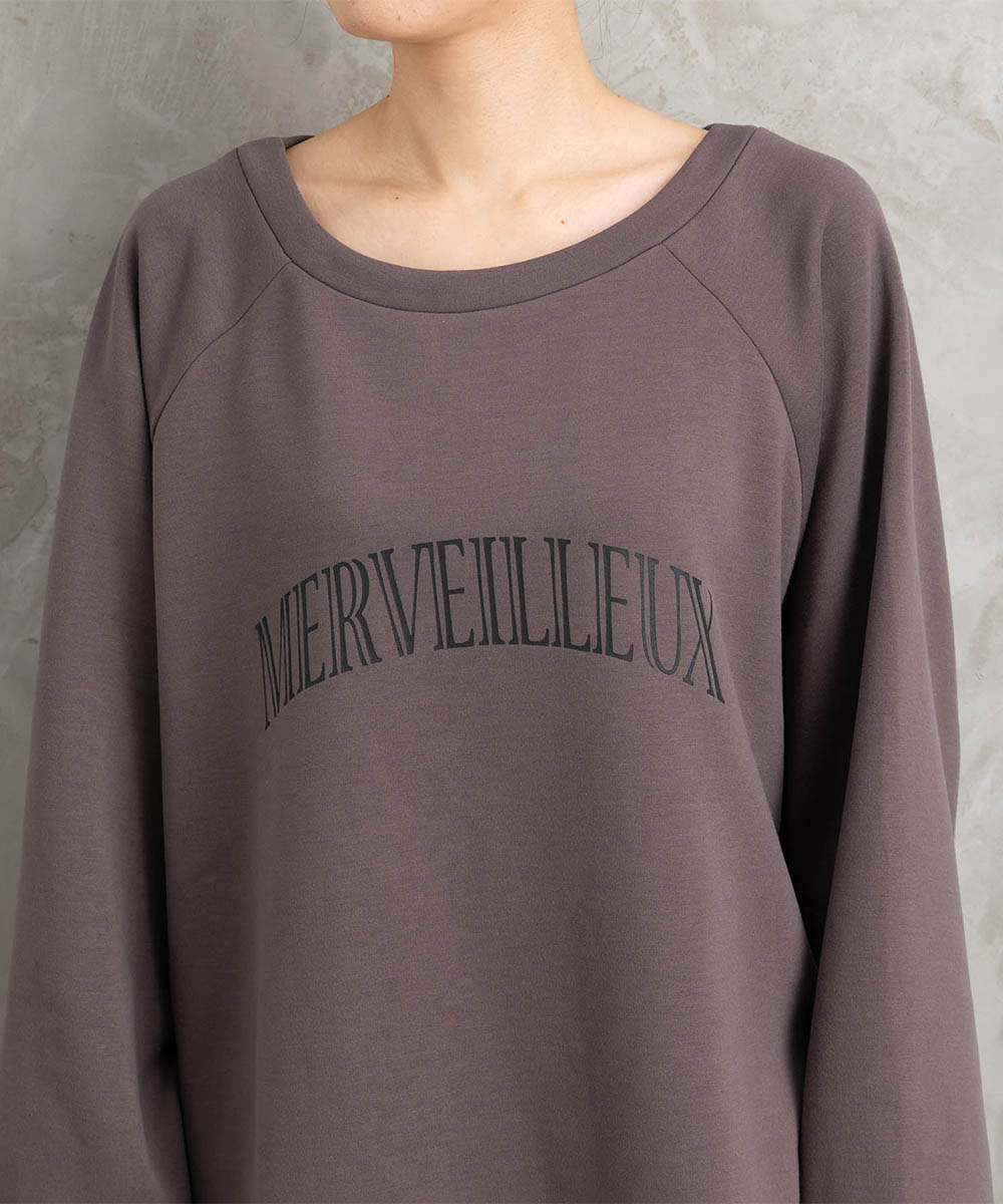 【sabstreet bis】【web限定】ボートネックロゴスウェット