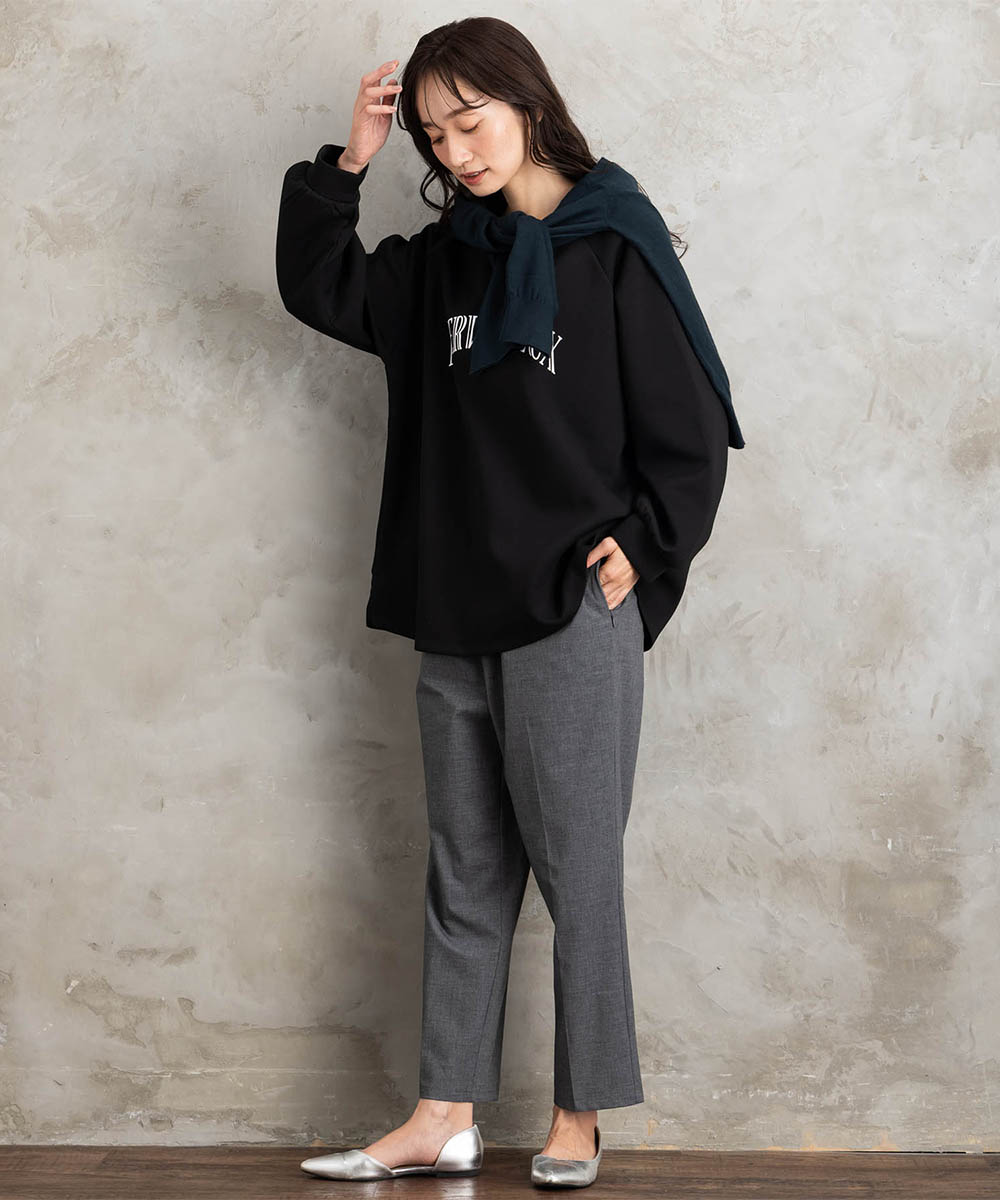 【sabstreet bis】【web限定】ボートネックロゴスウェット