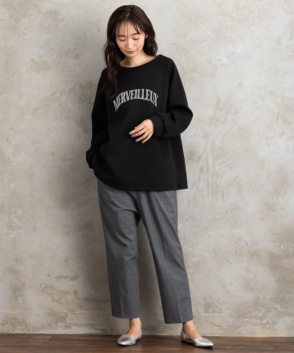 【sabstreet bis】【web限定】ボートネックロゴスウェット