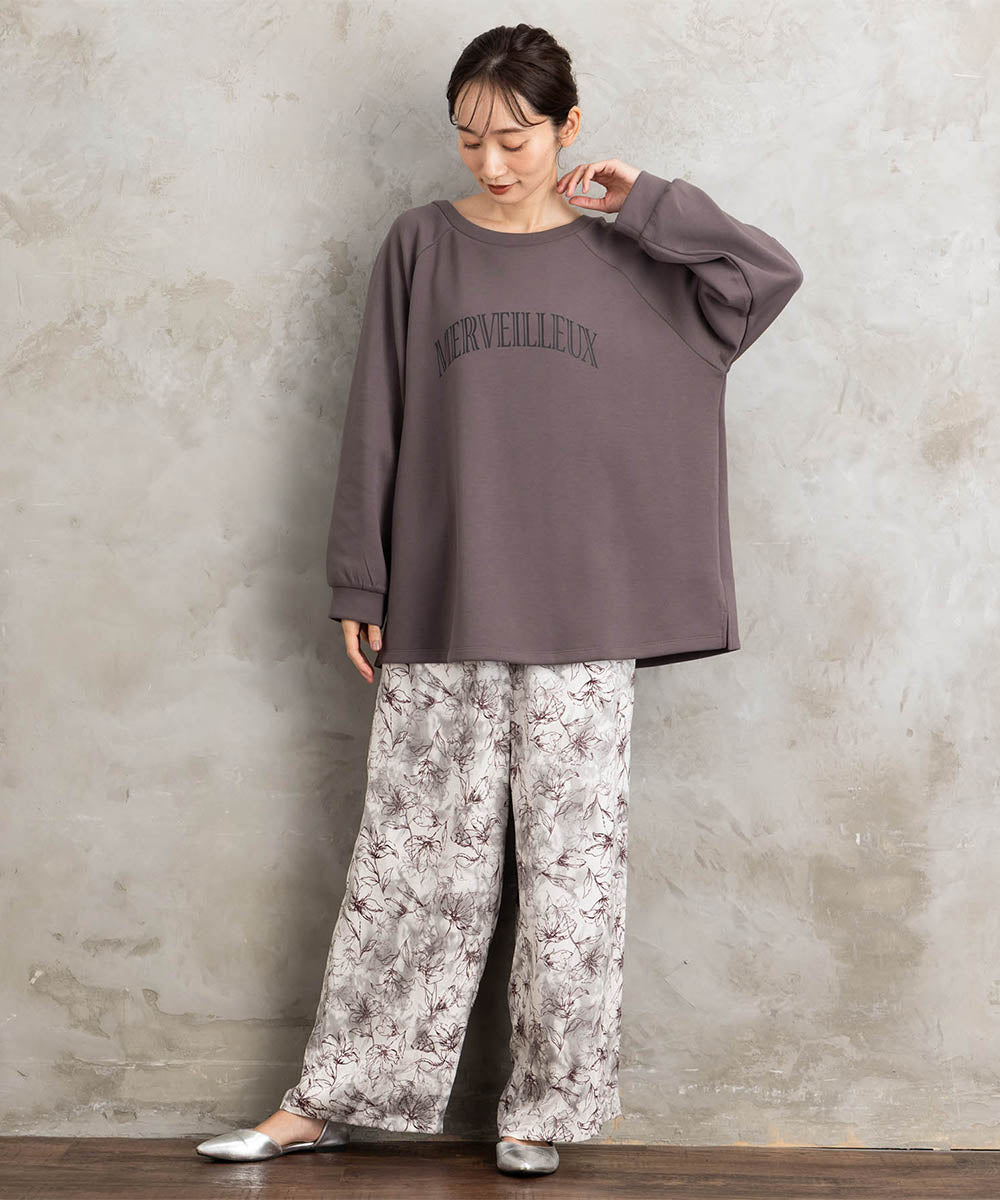 【sabstreet bis】【web限定】ボートネックロゴスウェット