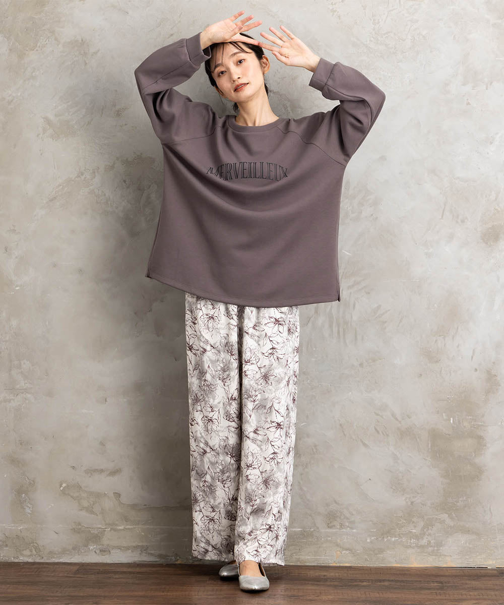 【sabstreet bis】【web限定】ボートネックロゴスウェット